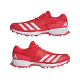 ADIDAS 22YDS LUCID RED SPIKE CRICKET SHOES - SENIOR