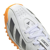 ADIDAS HOWZAT WHITE/ORANGE RUBBER CRICKET SHOES - SENIOR