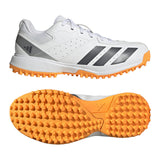 ADIDAS HOWZAT WHITE/ORANGE RUBBER CRICKET SHOES - SENIOR