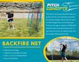 DIMENSION SPORT PITCH CONCEPTS BACKFIRE BATTING NET