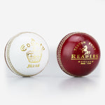 READERS COUNTY CROWN RED/WHITE CRICKET BALL