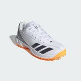 ADIDAS 22YDS WHITE/ORANGE RUBBER CRICKET SHOES - SENIOR