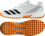 ADIDAS 22YDS WHITE/ORANGE RUBBER CRICKET SHOES - SENIOR