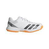 ADIDAS HOWZAT WHITE/ORANGE RUBBER CRICKET SHOES - SENIOR