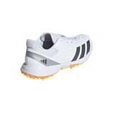 ADIDAS HOWZAT WHITE/ORANGE CRICKET SPIKE SHOES - SENIOR