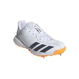 ADIDAS HOWZAT WHITE/ORANGE CRICKET SPIKE SHOES - SENIOR
