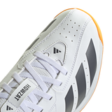 ADIDAS HOWZAT WHITE/ORANGE CRICKET SPIKE SHOES - SENIOR